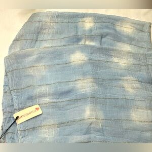 NWT Simonetta Lightweight Light Blue and White Tie Dye Infinity Scarf Size: OS